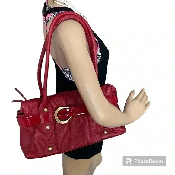 Michael Rome Genuine leather Red Shoulder bag purse - Picture 14 of 14